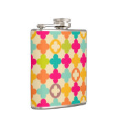 ヴィンテージの中世ロゼットパターン フラスク (右)