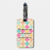 ヴィンテージの中世ロゼットパターン ラゲッジタグ (裏面縦)