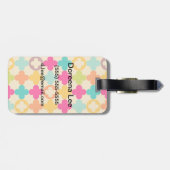 ヴィンテージの中世ロゼットパターン ラゲッジタグ (裏面横)