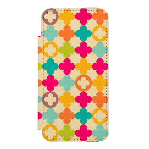 ヴィンテージの中世ロゼットパターン iPhone SE/5/5sウォレットケース