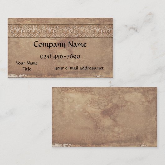 ヴィンテージの中世原稿によって老化させる紙 名刺 (正面/裏面)