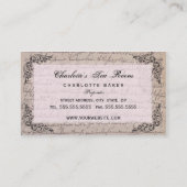 ヴィンテージの中国のティーポットの茶部屋の名刺 名刺 (裏面)