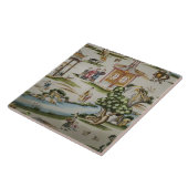 ヴィンテージの中国のToile場面セラミックタイル タイル (側面)