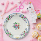 ヴィンテージの中国パターン手塗りの紙皿 ペーパープレート (パーティー)