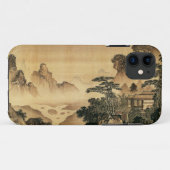 ヴィンテージの中国人のSumi-eの絵画の景色の景色 Case-Mate iPhoneケース (裏面(横))