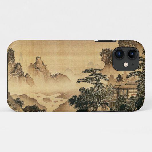 ヴィンテージの中国人のSumi-eの絵画の景色の景色 Case-Mate iPhoneケース (裏面(横))