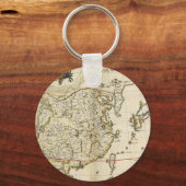 ヴィンテージの中国地図 | 1662 キーホルダー (正面)