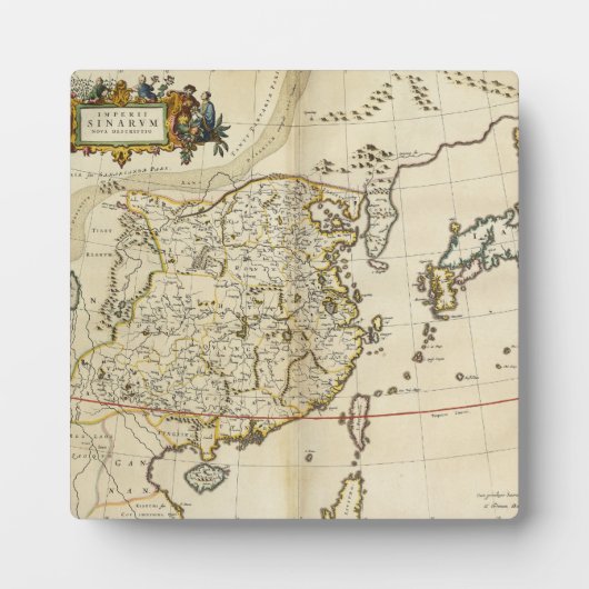 ヴィンテージの中国地図 | 1662 フォトプラーク (正面)