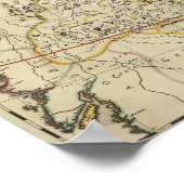 ヴィンテージの中国地図 | 1662 ポスター (角)