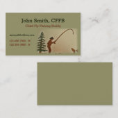 ヴィンテージの主なはえの魚釣りの相棒のテンプレート 名刺 (正面/裏面)