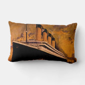 ヴィンテージの乗客の遠洋定期船巨大なCunard ランバークッション (裏面)