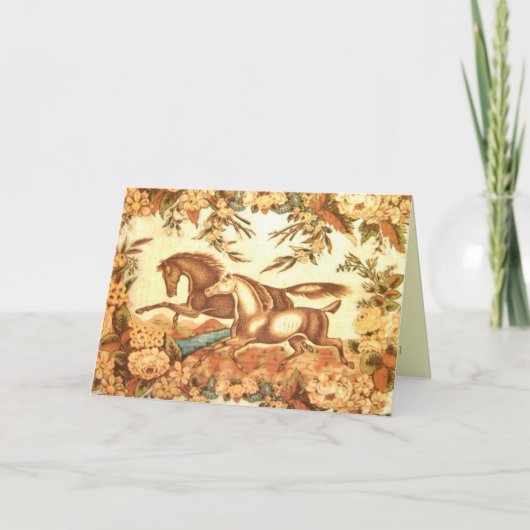 ヴィンテージの乗馬の馬の招待状カード2 招待状 (正面)