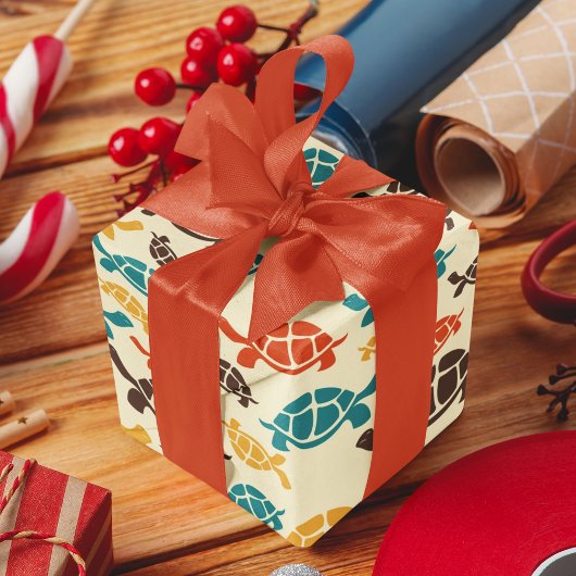 ヴィンテージの亀の漫画 ラッピングペーパー