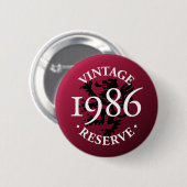 ヴィンテージの予備の1986年のPinbackボタン 缶バッジ (正面&裏面)