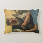 ヴィンテージの事業建築家と建物の青写真 アクセントクッション (正面)