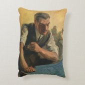 ヴィンテージの事業建築家と建物の青写真 アクセントクッション (裏面(縦))