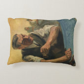 ヴィンテージの事業建築家と建物の青写真 アクセントクッション (裏面)