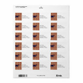 ヴィンテージの二面プロペラ飛行機のバーラッププリント ラベル (フルシート)