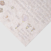 ヴィンテージの亜麻の野生の花によってはティッシュペーパーが開花します 薄葉紙 (詳細)