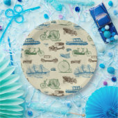 ヴィンテージの交通機関 ペーパープレート (パーティー)