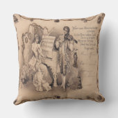 ヴィンテージの交響曲の装飾的な枕 クッション (裏面)