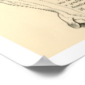 ヴィンテージの人腕の解剖学的静脈 ポスター (角)