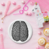 ヴィンテージの人間の脳のイラストレーション ペーパープレート (パーティー)