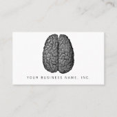 ヴィンテージの人間の脳のイラストレーション 名刺 (正面)