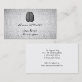 ヴィンテージの人間の脳のイラストレーション 名刺 (正面/裏面)