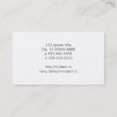 ヴィンテージの人間の脳のイラストレーション 名刺 (裏面)