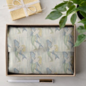 ヴィンテージの人魚とイルカの航海の切り離 薄葉紙 (ギフト)