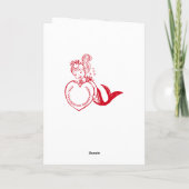 ヴィンテージの人魚のバレンタインデー シーズンカード (裏面)