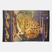 ヴィンテージの人魚 キッチンタオル (横)