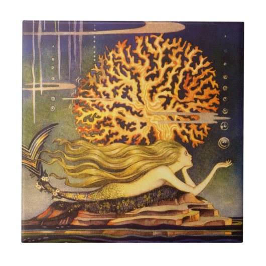 ヴィンテージの人魚 タイル (正面)