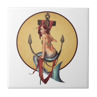 ヴィンテージの人魚 タイル