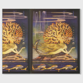 ヴィンテージの人魚 ラッピングペーパー (フラット)