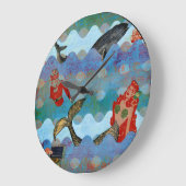 ヴィンテージの人魚 ラージ壁時計 (傾斜)