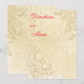 ヴィンテージの付属カードまたはメニューカード 招待状 (正面/裏面)