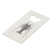 ヴィンテージの伊勢エビのパーソナライズなテンプレート クレジットカード栓抜き (正面アングル)