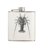 ヴィンテージの伊勢エビのパーソナライズなテンプレート フラスク (正面)