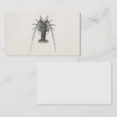 ヴィンテージの伊勢エビのパーソナライズなテンプレート 名刺 (正面/裏面)