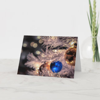 ヴィンテージの休日のオーナメントの球の青 シーズンカード