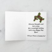 ヴィンテージの休日のクリスマスの挨拶の招待状 招待状 (内部)