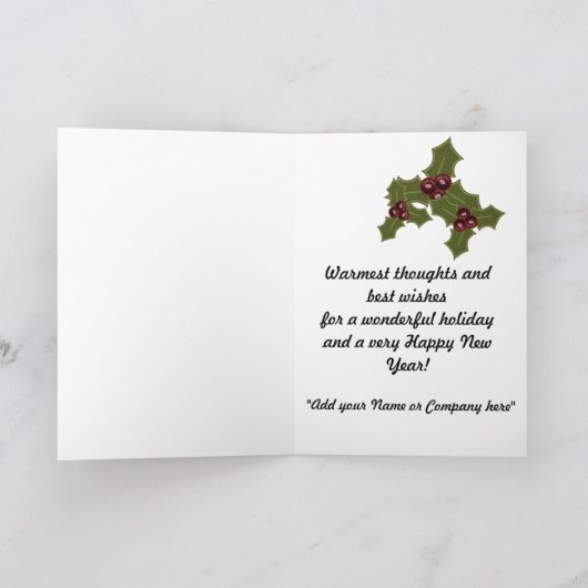 ヴィンテージの休日のクリスマスの挨拶の招待状 招待状 (内部)