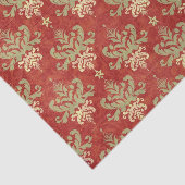 ヴィンテージの休日のクリスマスパターン 薄葉紙 (詳細)