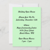 ヴィンテージの休日のサンタのオープンハウスの招待状 招待状 (裏面)