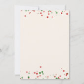 ヴィンテージの休日のサンタのトナカイのオープンハウスのパーティー 招待状 (裏面)