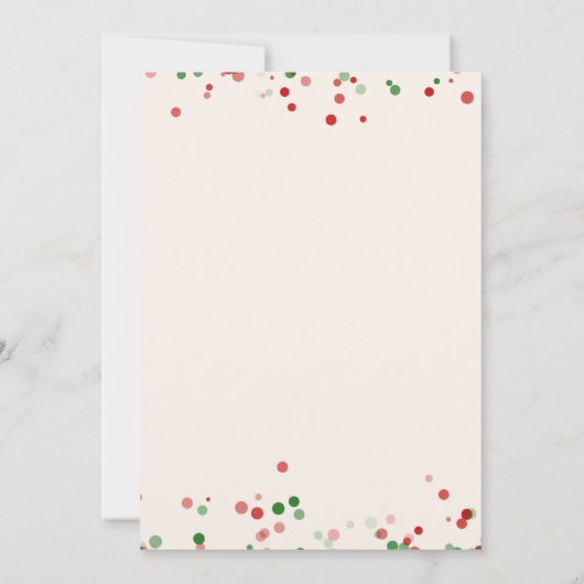 ヴィンテージの休日のサンタのトナカイのオープンハウスのパーティー 招待状 (裏面)