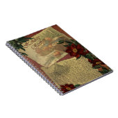 ヴィンテージの休日のレシピのノート ノートブック (右側)