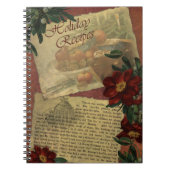 ヴィンテージの休日のレシピのノート ノートブック (正面)